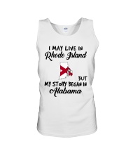 Began In Alabama - Live In Rhode Island Unisex Tank tile