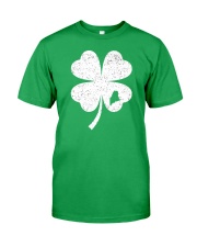 Maine Map - Four Leaf Clover Classic T-Shirt front