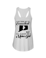 LIFE TOOK ME TO CONNECTICUT BE A MAINE GIRL Ladies Flowy Tank tile
