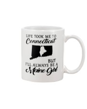LIFE TOOK ME TO CONNECTICUT BE A MAINE GIRL Mug tile
