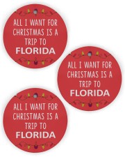 A Trip To Florida Circle Ornament (Wood tile