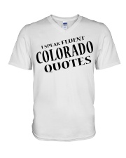 I Speak Fluent Colorado Quotes V-Neck T-Shirt tile