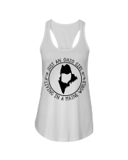 OHIO GIRL LIVING IN MAINE Ladies Flowy Tank tile