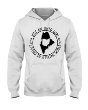OHIO GIRL LIVING IN MAINE Hooded Sweatshirt tile