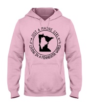 MAINE GIRL LIVING IN MINNESOTA Hooded Sweatshirt front