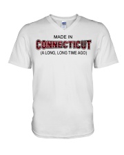 Made In Connecticut A Long Long Time Ago V-Neck T-Shirt tile