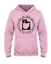 OHIO GIRL LIVING IN UTAH Hooded Sweatshirt front