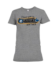 I love you to Louisiana Premium Fit Ladies Tee tile