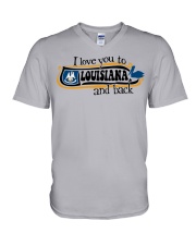 I love you to Louisiana V-Neck T-Shirt tile