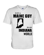 MAINE GUY IN INDIANA V-Neck T-Shirt tile