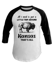 A Little Trip Around Kansas Baseball Tee tile