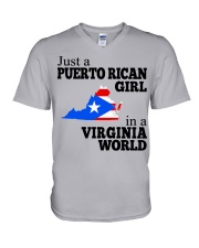 PUERTO RICAN GIRL IN VIRGINIA V-Neck T-Shirt tile