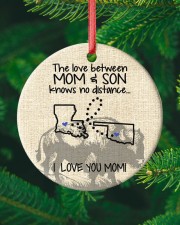 The Love Mother And Son Oklahoma Louisiana Circle ornament - single (porcelain) custom-circle-ornament-single-porcelain-lifestyle-10