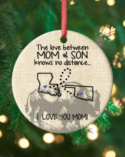 The Love Mother And Son Oklahoma Louisiana Circle ornament - single (porcelain) custom-circle-ornament-single-porcelain-lifestyle-11