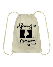 MAINE GIRL IN COLORADO Drawstring Bag tile