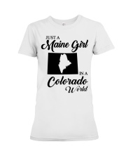 MAINE GIRL IN COLORADO Premium Fit Ladies Tee tile
