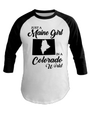 MAINE GIRL IN COLORADO Baseball Tee tile