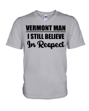 Vermont Man I Still Believe In Respect V-Neck T-Shirt tile