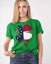 Flag Georgia Four Leaf Clover Classic T-Shirt apparel-classic-tshirt-lifestyle-front-100