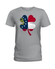 Flag Georgia Four Leaf Clover Ladies T-Shirt tile
