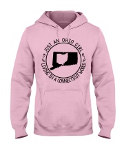 OHIO GIRL LIVING IN CONNECTICUT Hooded Sweatshirt front