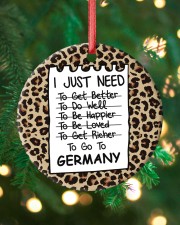 I Just Need To Go To Germany Circle ornament - single (porcelain) custom-circle-ornament-single-porcelain-lifestyle-11