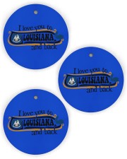 Love You To Louisiana Circle Ornament (Wood tile