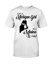MICHIGAN GIRL IN MAINE Classic T-Shirt tile