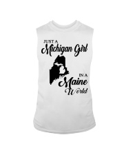 MICHIGAN GIRL IN MAINE Sleeveless Tee tile
