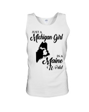MICHIGAN GIRL IN MAINE Unisex Tank tile