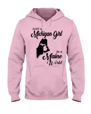MICHIGAN GIRL IN MAINE Hooded Sweatshirt front