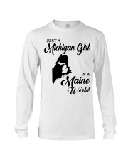 MICHIGAN GIRL IN MAINE Long Sleeve Tee tile