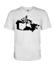 MAP OHIO IN CANADA V-Neck T-Shirt tile
