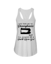 LIFE TOOK TO PENNSYLVANIA BE A PUERTO RICAN GIRL Ladies Flowy Tank tile