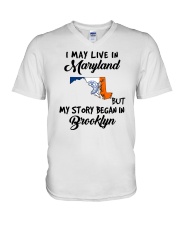 Began In Brooklyn - Live In Maryland V-Neck T-Shirt tile