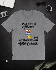 Began In British Columbia - Live In Alberta Classic T-Shirt lifestyle-mens-crewneck-front-16