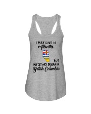 Began In British Columbia - Live In Alberta Ladies Flowy Tank tile