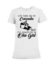 OHIO GIRL LIFE TOOK ME TO Premium Fit Ladies Tee tile