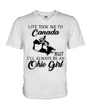 OHIO GIRL LIFE TOOK ME TO V-Neck T-Shirt tile