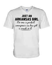 Arkansas Girl - No One Is Perfect V-Neck T-Shirt tile