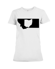 MAP OHIO IN MONTANA Premium Fit Ladies Tee tile