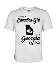 CANADIAN GIRL IN GEORGIA V-Neck T-Shirt tile