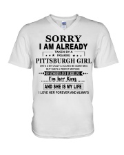 Taken By A Freaking - Pittsburgh Girl V-Neck T-Shirt tile