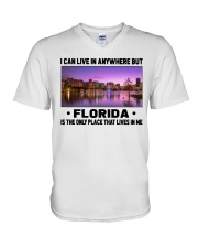 Florida Only Place Lives In Me V-Neck T-Shirt tile
