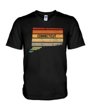 Retro Connecticut V-Neck T-Shirt tile