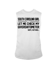 South Carolina girl let me check giveshitometer Sleeveless Tee tile