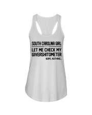 South Carolina girl let me check giveshitometer Ladies Flowy Tank tile
