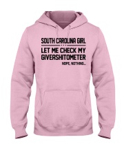 South Carolina girl let me check giveshitometer Hooded Sweatshirt front