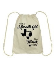 MINNESOTA GIRL IN TEXAS Drawstring Bag tile