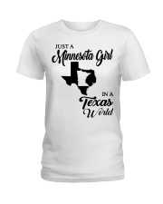 MINNESOTA GIRL IN TEXAS Ladies T-Shirt tile